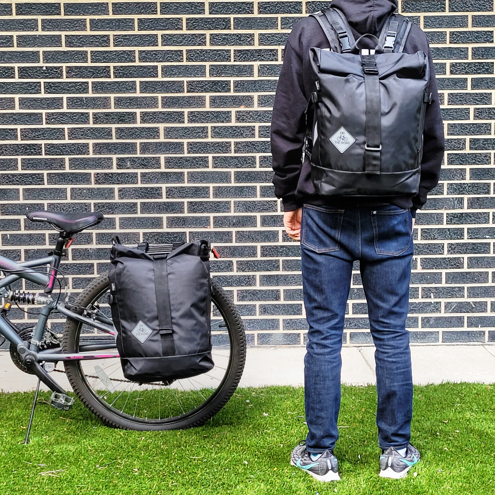 on the road bags bike packing bicycle bags gravel canada usa pannier backpack black on the road bags bike packing bicycle bags gravel canada usa pannier backpack black