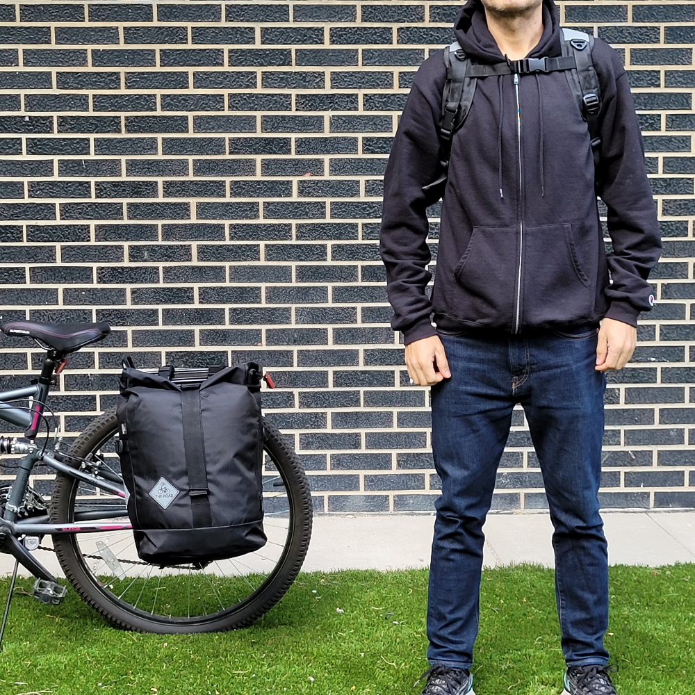 on the road bags bike packing bicycle bags gravel canada usa pannier backpack black front on the road bags bike packing bicycle bags gravel canada usa pannier backpack black front