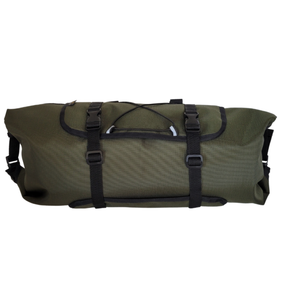 on the road bags bike packing bicycle bags gravel canada usa touring harness dry bag olive 2