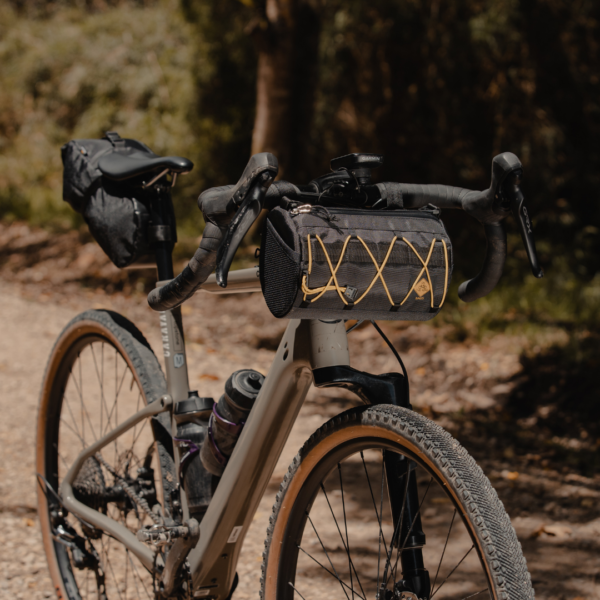on the road bags bikepacking bicycle bags gravel canada usa frame bag cycling outdoor green camping cellphone holder hands free dry bag Explorer carry