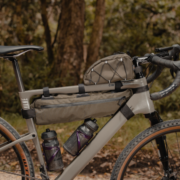 on the road bags bikepacking bicycle bags gravel canada usa frame bag cycling outdoor green holder hands free dry Explorer carry Bogota Frame 3